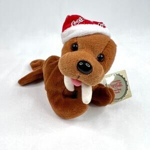 1998 Coca Cola Walrus Beanbag Plush NWT
